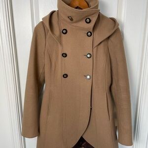Soia & kyo hood wool coat with pockets Tulip double breasted XS